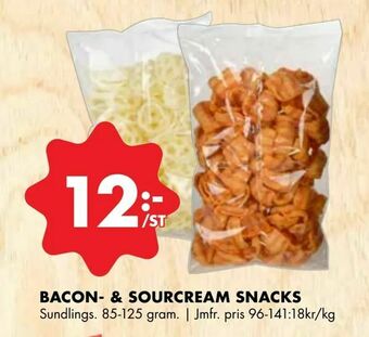 ÖoB Bacon- & sourcream snacks erbjuda