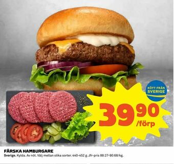 Coop Färska hamburgare erbjuda