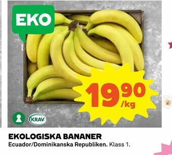 Coop Ekologiska bananer erbjuda