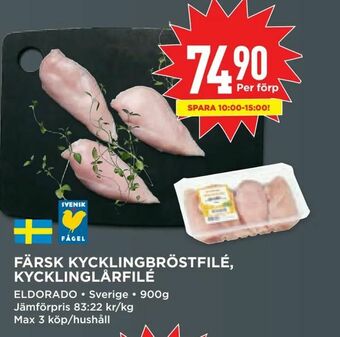 Willys Färsk kycklingbröstfilé, kycklinglårfilé erbjuda