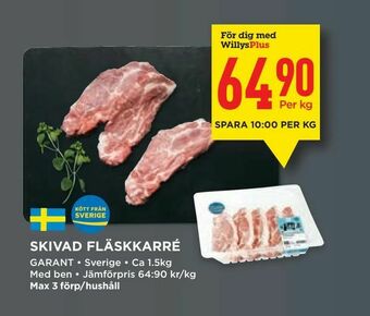 Willys Skivad fläskkarré erbjuda