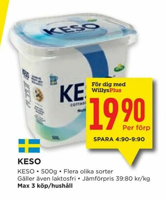 Willys Keso erbjuda