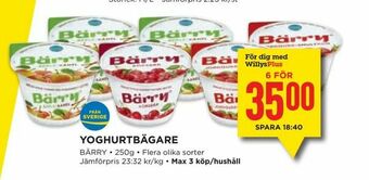 Willys Yoghurtbägare erbjuda