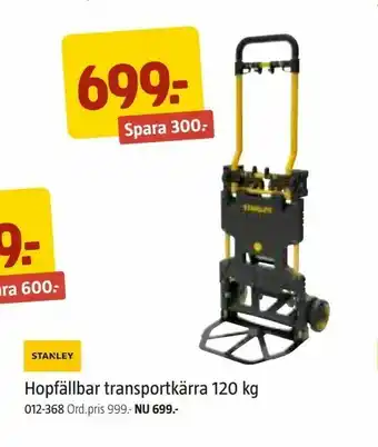 Jula Hopfällbar transportkärra 120 kg erbjuda