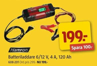 Jula Batteriladdare 6/12 V, 4 A, 120 Ah erbjuda