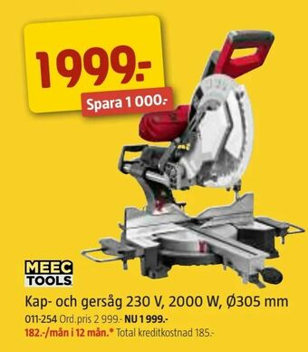 Jula Kap- och gersåg 230 V, 2000 W, Ø305 mm erbjuda