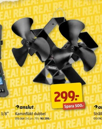 Jula Kaminfläkt dubbel erbjuda
