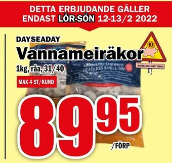 Matdax Vannameiräkor erbjuda