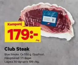 City Gross Blue Smoke Club Steak erbjuda