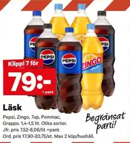 City Gross Pepsi Läsk erbjuda