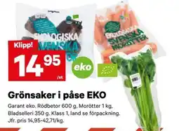 City Gross Grönsaker i påse erbjuda