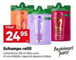 City Gross L'Oréal Schampo refill erbjuda