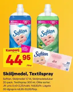 City Gross Softlan sköljmedel, textilspray erbjuda