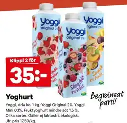 City Gross Yoggi yoghurt erbjuda