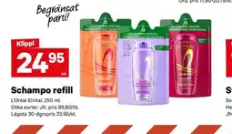 City Gross L'Oréal Schampo refill erbjuda