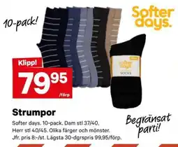 City Gross Softer days strumpor erbjuda