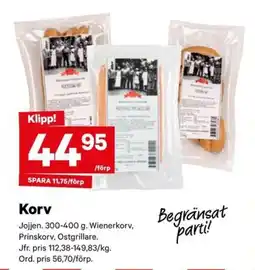 City Gross Korv erbjuda