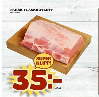 Nya Pulsen Färsk fläskkotlett erbjuda
