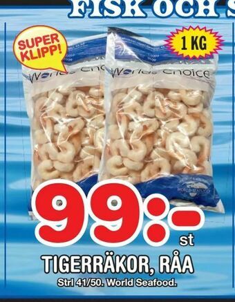 Nya Pulsen Tigerräkor, råa erbjuda