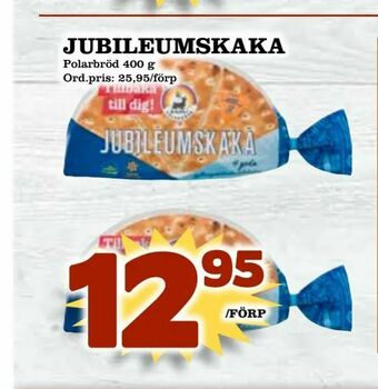 Supergrossen Jubileumskaka erbjuda