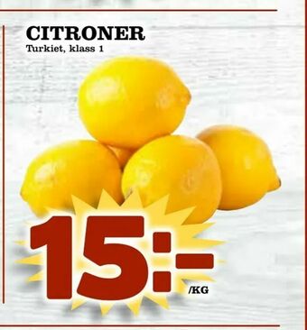 Supergrossen Citroner erbjuda