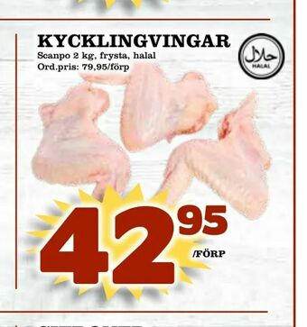 Supergrossen Kycklingvingar erbjuda