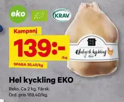 City Gross Hel kyckling EKO erbjuda
