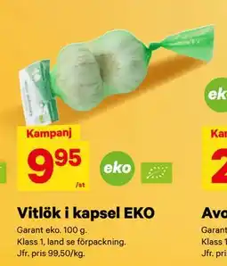 City Gross Vitlök i kapsel EKO erbjuda