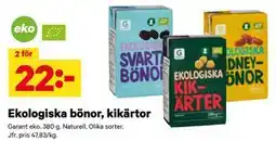 City Gross Ekologiska bönor, kikärtor erbjuda