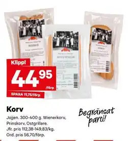 City Gross Korv erbjuda