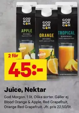 City Gross Juice, Nektar erbjuda