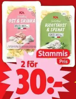 ICA Maxi Ica tortellini ost & skinka erbjuda