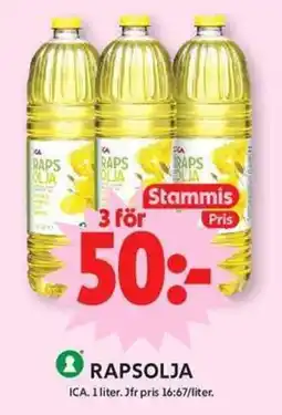ICA Maxi Rapsolja erbjuda