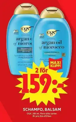 ICA Maxi Ogx argan oil of morocco erbjuda