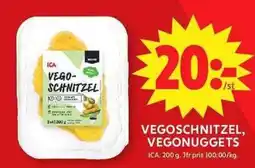 ICA Maxi Ica vegoschnitzel, vegonuggets erbjuda