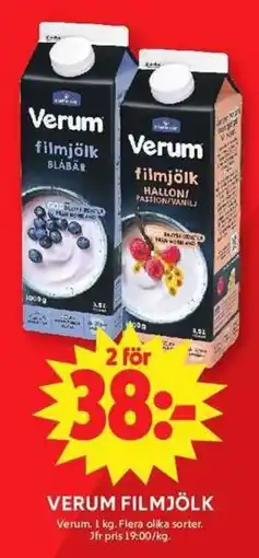 ICA Maxi Verum filmjölk erbjuda