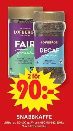 ICA Maxi Löfbergs snabbkaffe erbjuda