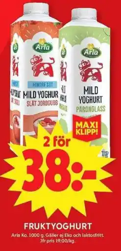 ICA Maxi Arla fruktyoghurt erbjuda