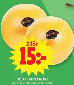 ICA Maxi Ica röd grapefrukt erbjuda