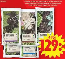 ICA Maxi Toppdress, Plantjord, Täckpark, Naturgödsel, Barkmull erbjuda