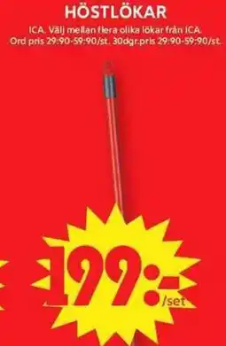 ICA Maxi ICA höstlökar erbjuda