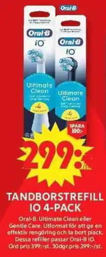 ICA Maxi Oral-B tandborstrefill io 4-pack erbjuda