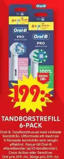ICA Maxi Oral-B tandborstfyll 6-pack erbjuda