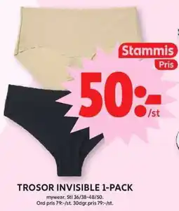 ICA Maxi Trosor invisible 1-pack erbjuda