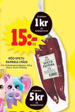 ICA Maxi Röd spets-paprika erbjuda