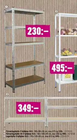 Hornbach Förvaringshylla 5 hyllplan erbjuda
