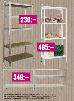 Hornbach Förvaringshylla vit 4 hyllplan erbjuda