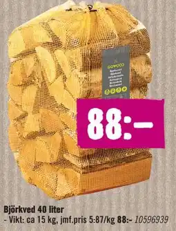 Hornbach Björkved 40 liter erbjuda