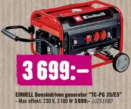 Hornbach EINHELL Bensindriven generator ”TC-PG 35/E5” erbjuda