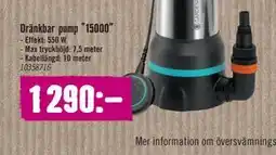 Hornbach Dränkbar pump ”15000” erbjuda